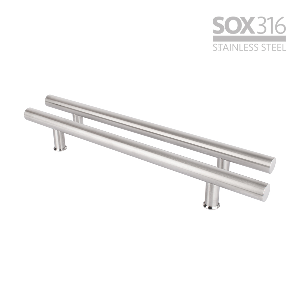 SOX 316 Stainless Steel Inline Pair Pull Handles - 1800mm